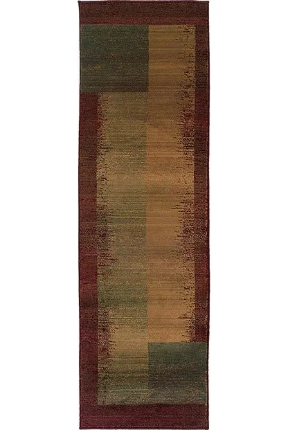 Kharma II 1092W Green/ Red Rug