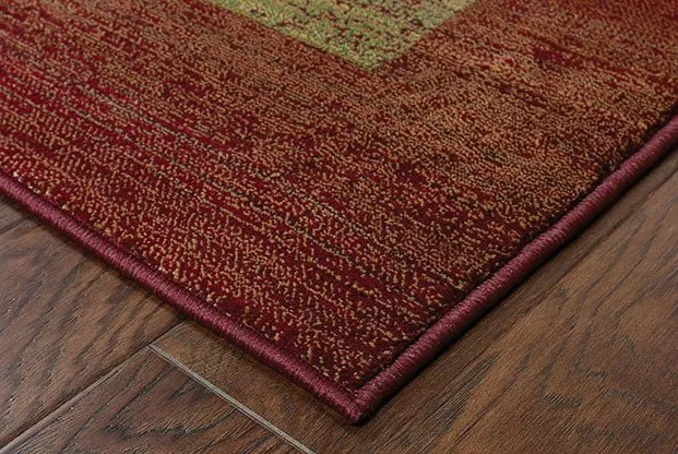 Kharma II 1092W Green/ Red Rug