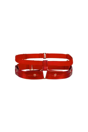 Khloe Red Vegan Leather Collar