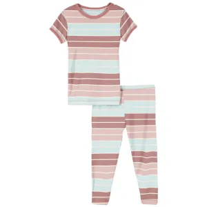 KicKee Pants Active Stripe S/S Pajama Set