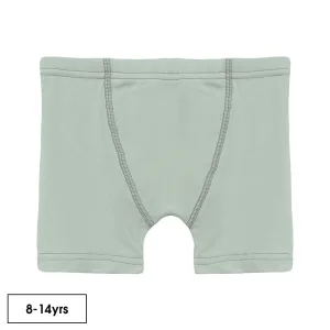 Kickee Pants Boy's Boxer Brief | Aloe with Pewter