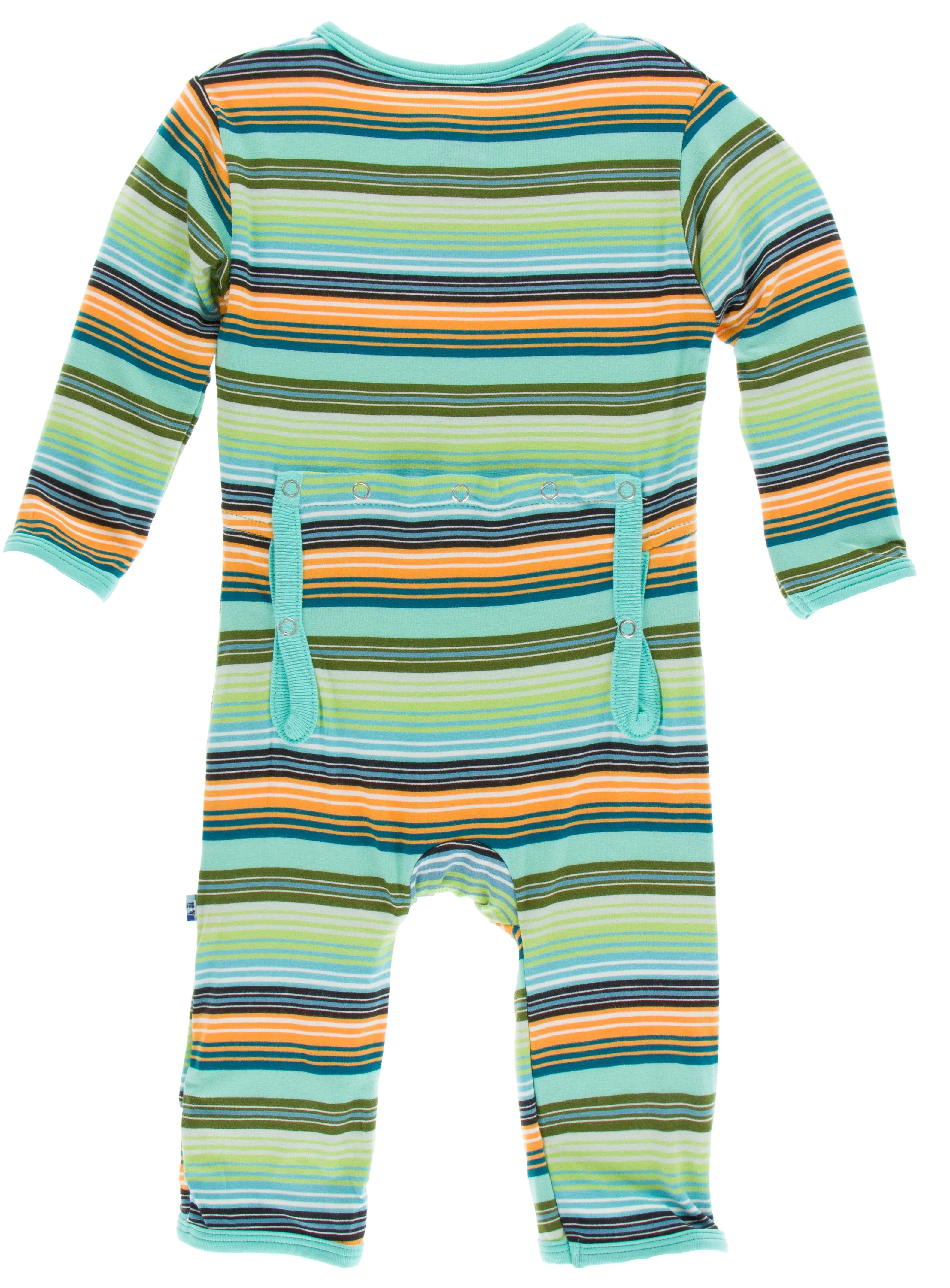 KicKee Pants Cancun Glass Stripe Coverall with Snaps