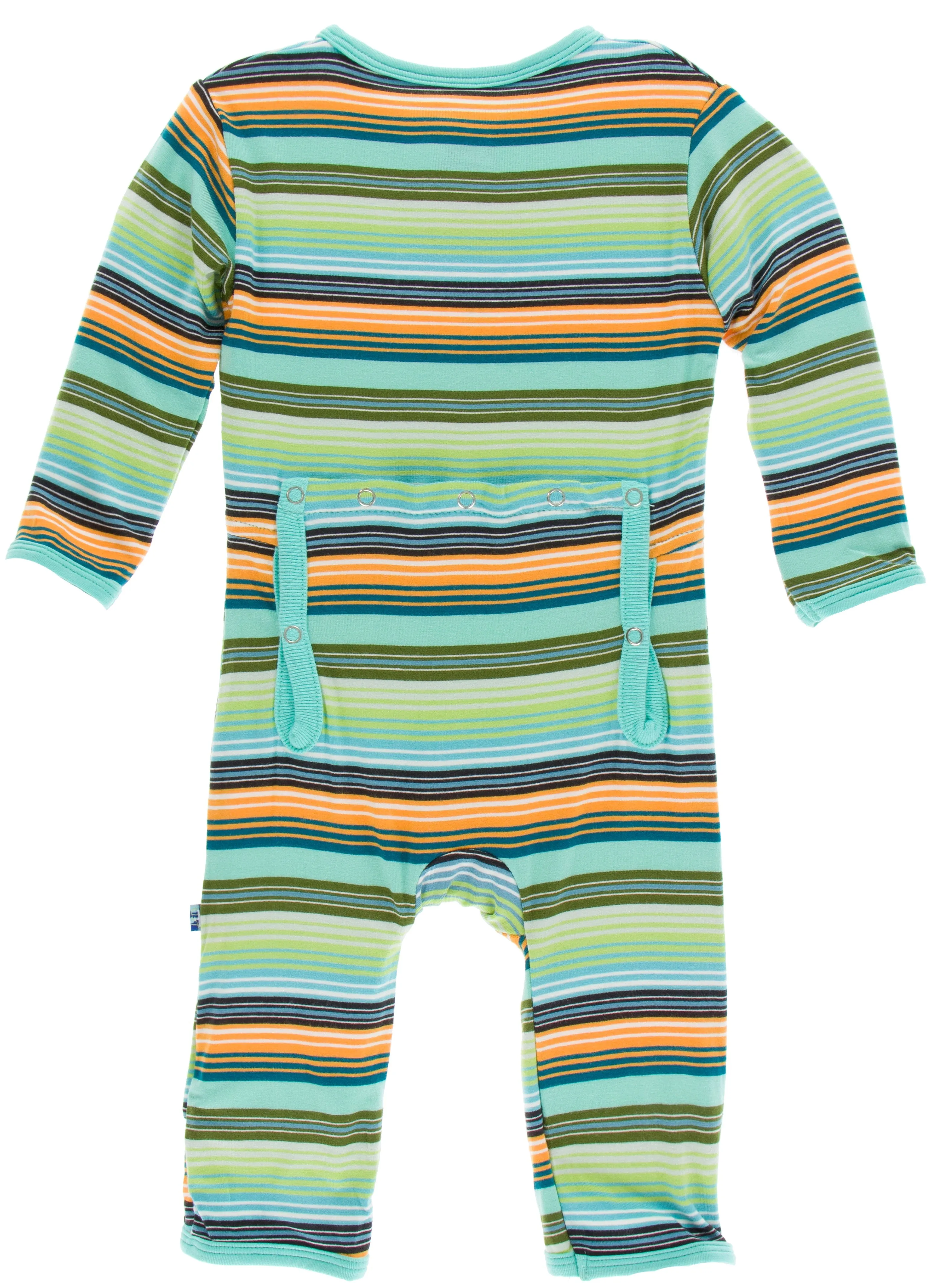 KicKee Pants Cancun Glass Stripe Coverall with Zipper