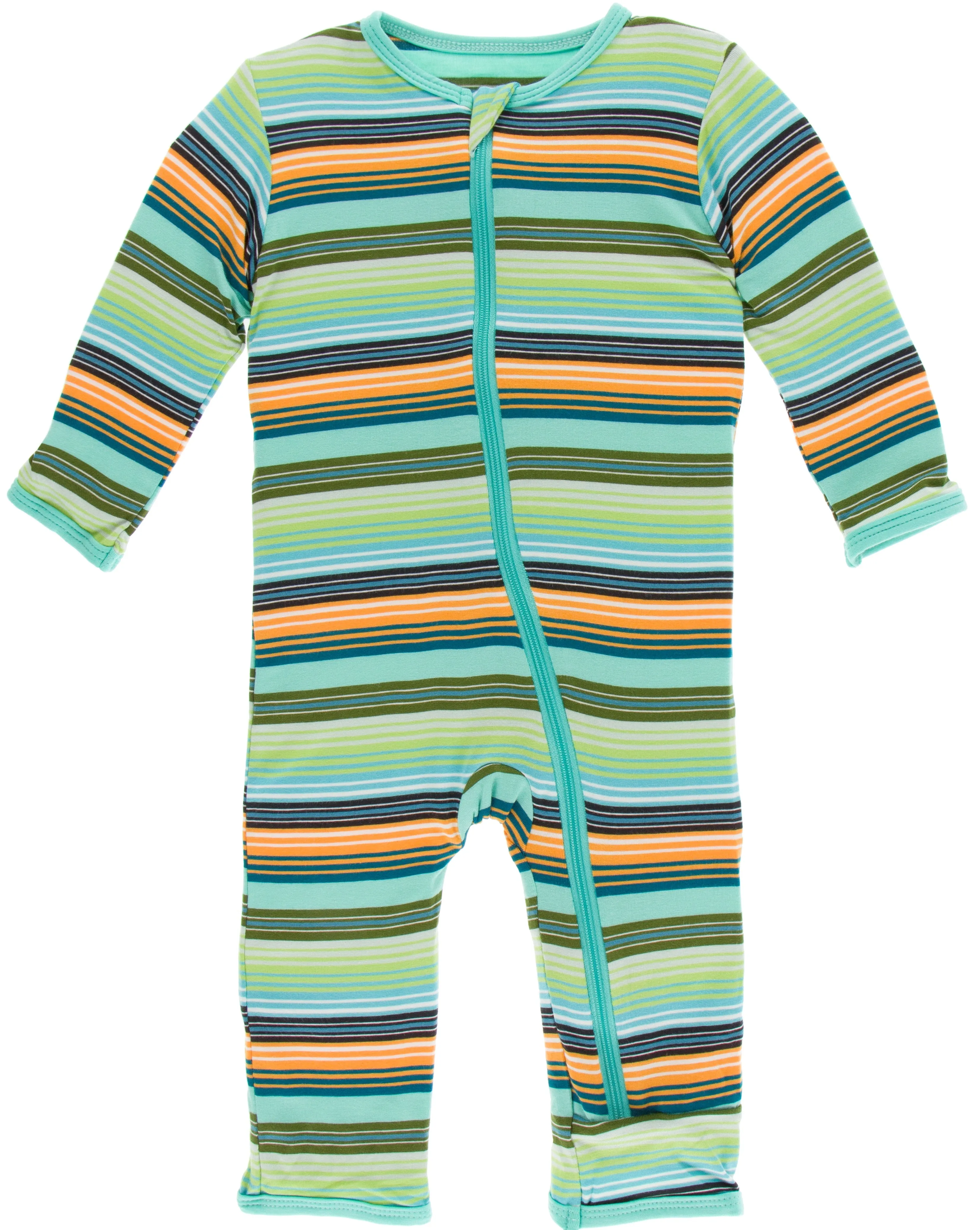 KicKee Pants Cancun Glass Stripe Coverall with Zipper