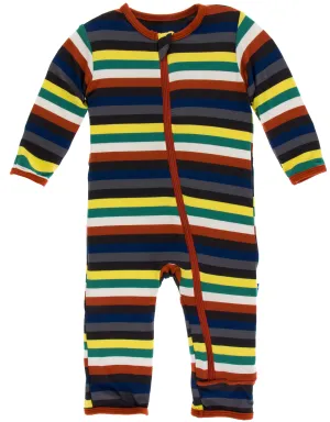 KicKee Pants Dark London Stripe Coverall with Zipper