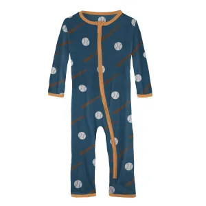 KicKee Pants Deep Sea Baseball Coverall with Zipper