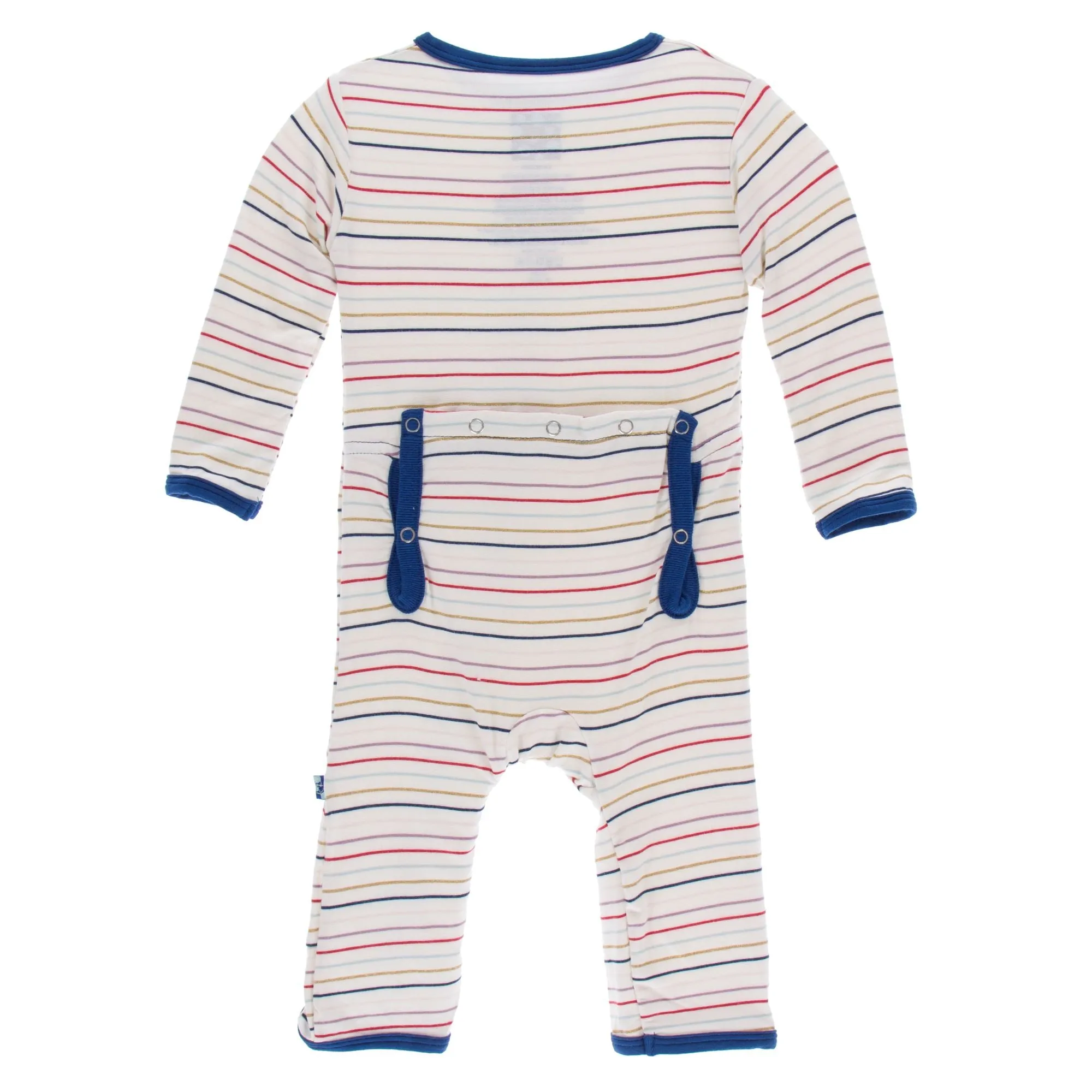 KicKee Pants Everyday Heroes Multi Stripe Coverall with Zipper