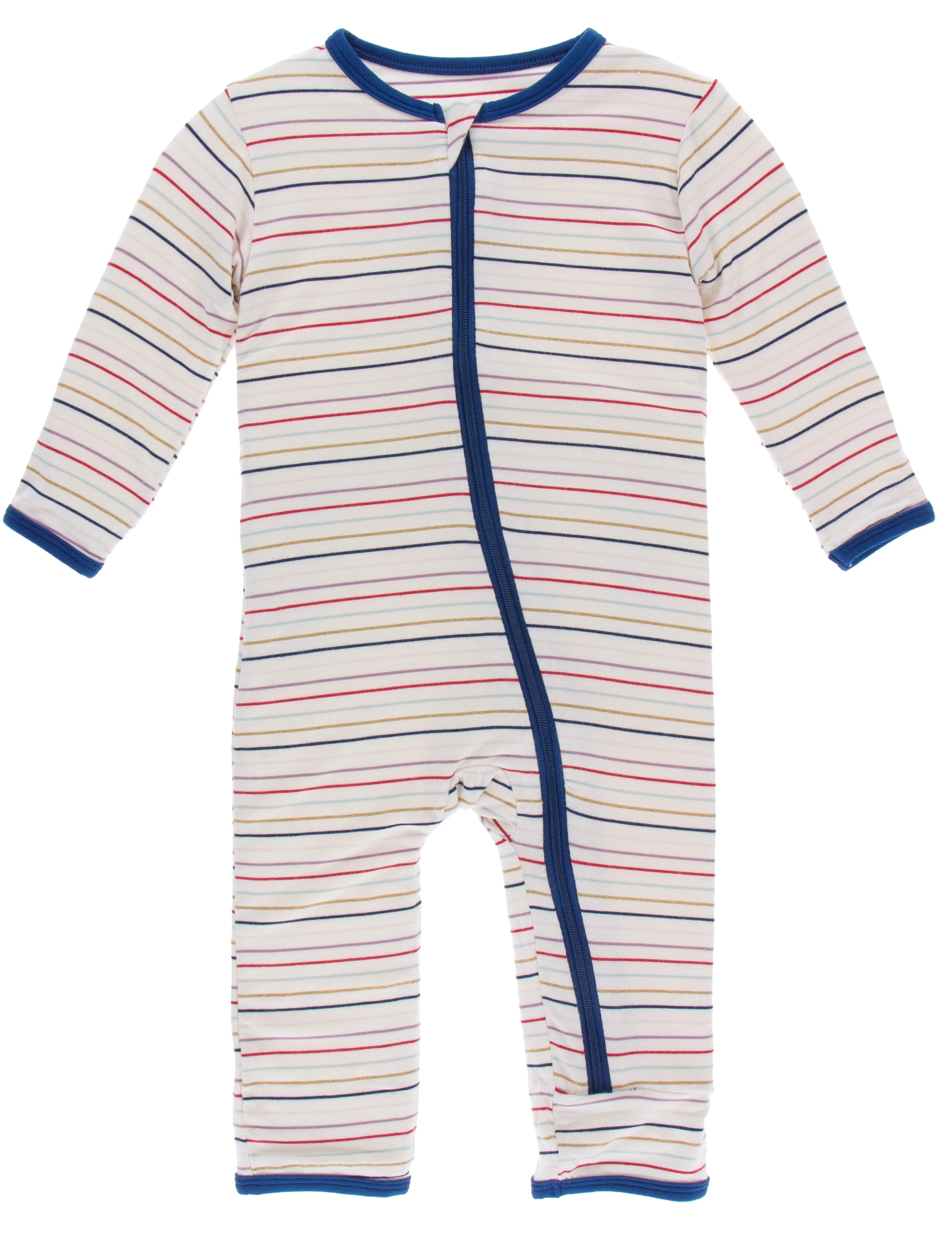 KicKee Pants Everyday Heroes Multi Stripe Coverall with Zipper