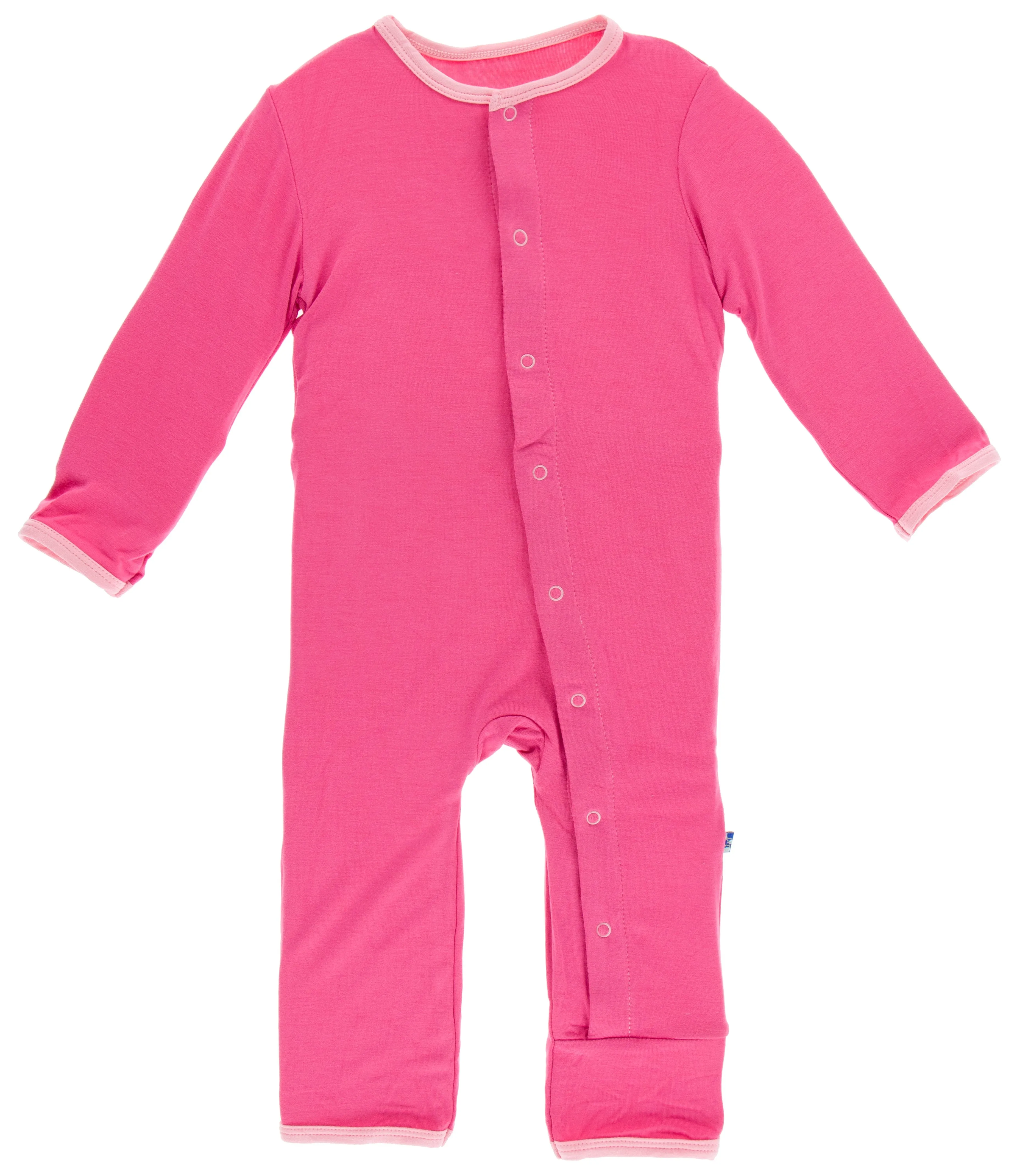 KicKee Pants Flamingo Rainbow Baby Applique Coverall with Snaps