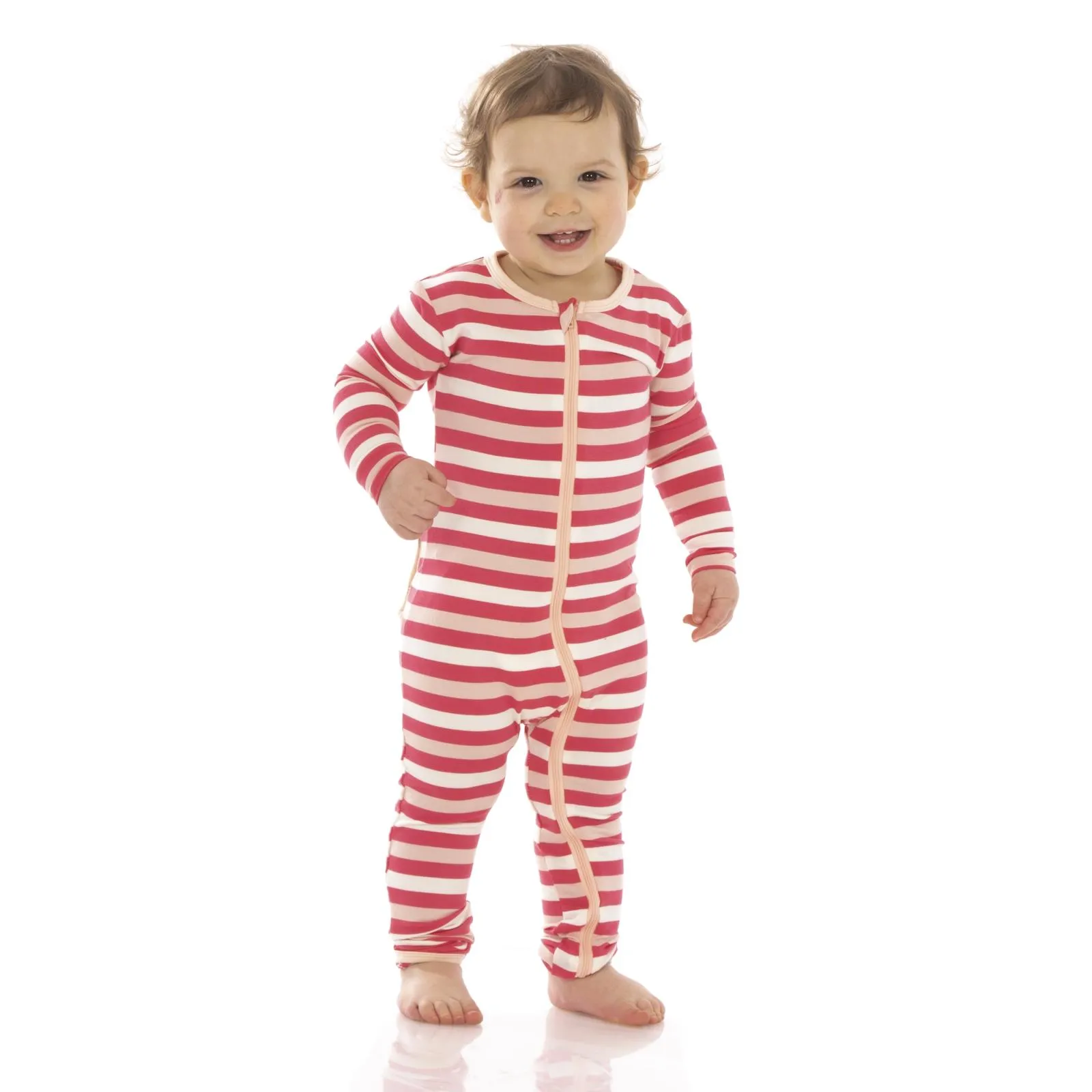 KicKee Pants Hopscotch Stripe Coverall with Zipper