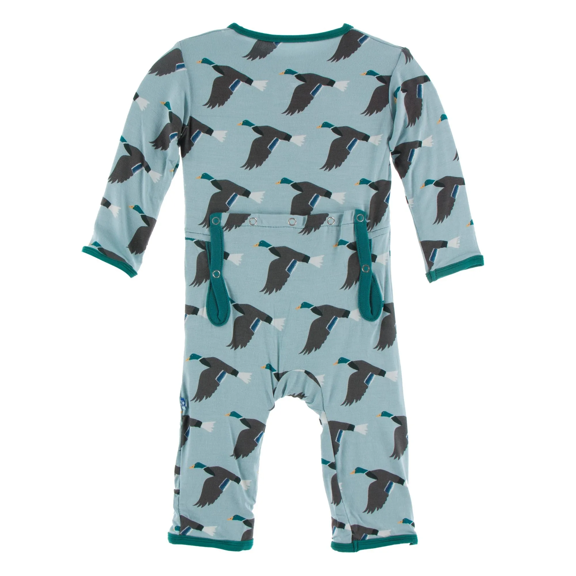 KicKee Pants Jade Mallard Duck Coverall with Snaps