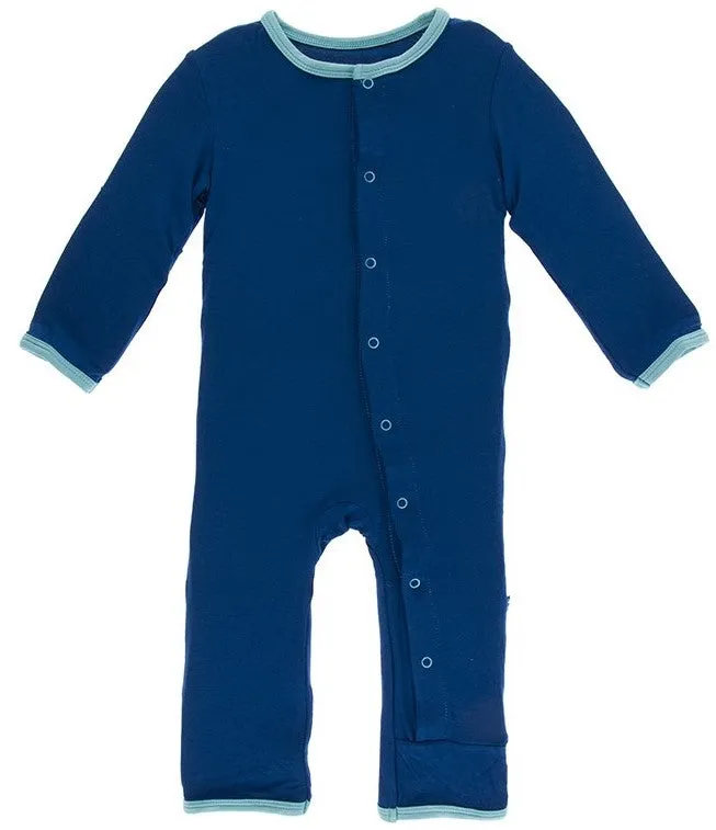 KicKee Pants Menorah Applique Coverall with Snaps