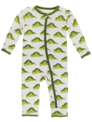 KicKee Pants Natural Caterpillars Coverall with Zipper