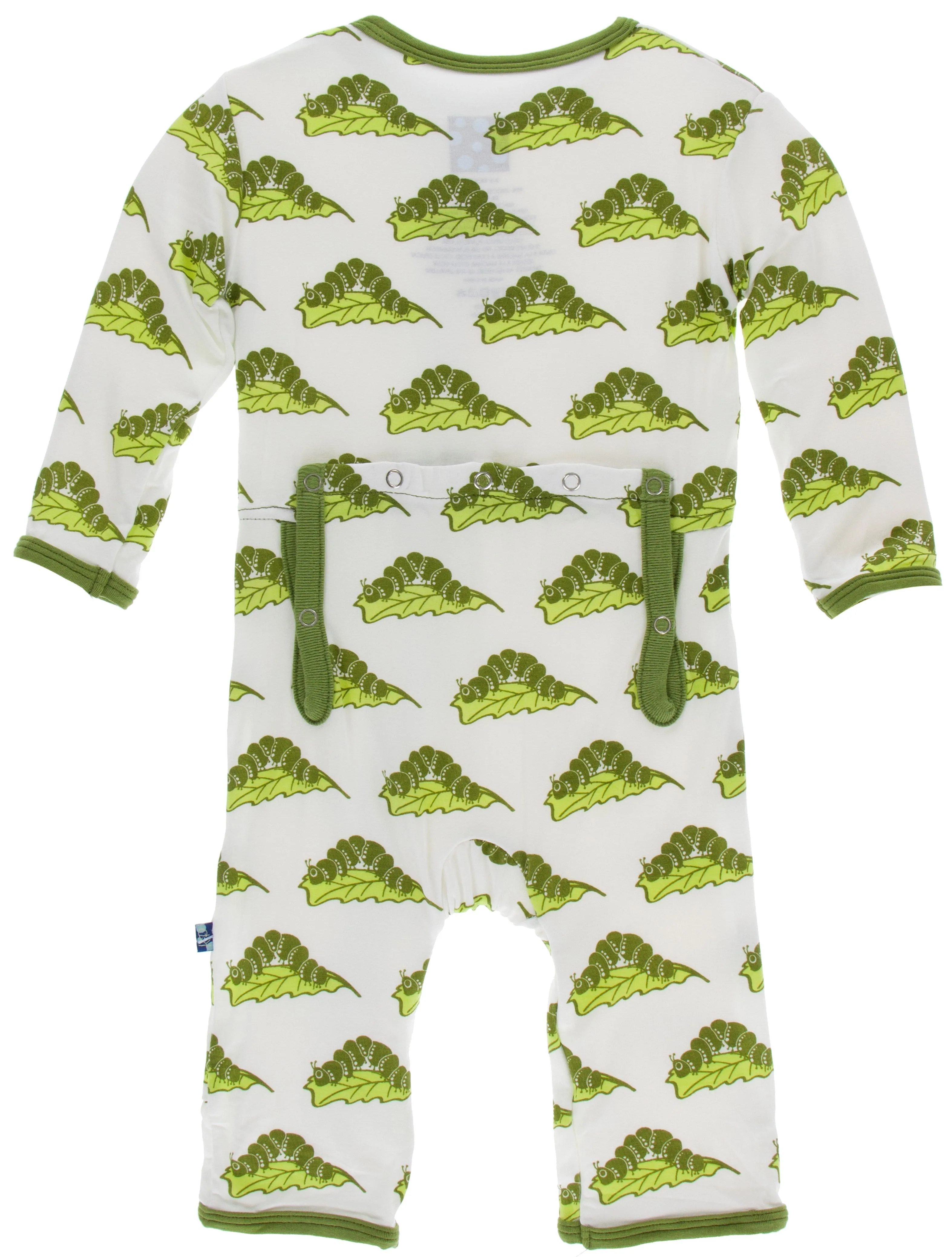 KicKee Pants Natural Caterpillars Coverall with Zipper