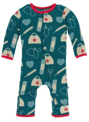 KicKee Pants Oasis Medicine Coverall with Snaps