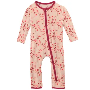 KicKee Pants Peach Blossom Music Class Coverall with Zipper