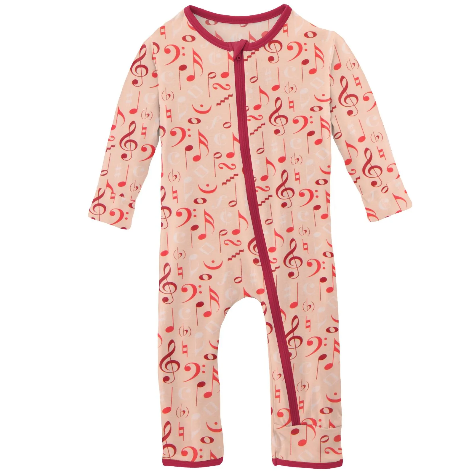 KicKee Pants Peach Blossom Music Class Coverall with Zipper