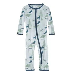 KicKee Pants Pearl Blue Wilderness Guide Coverall with Zipper