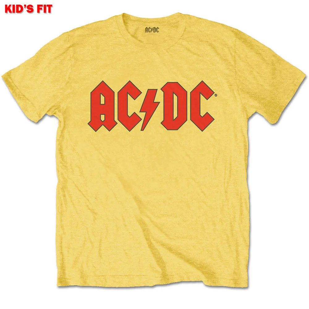 Kids AC/DC T-Shirt - Logo - Yellow