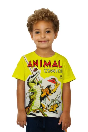 Kids Animal Fun Comic Retro