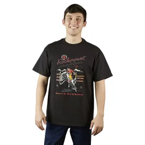 Kid's Black 100% Cotton Bronc Western T-Shirt