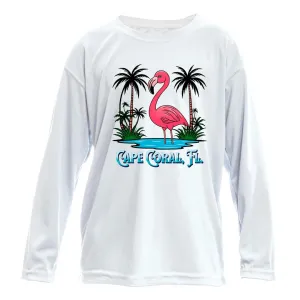 Kids Flamingo Sun Shirt - UPF50 Sun Protection Beach Shirt