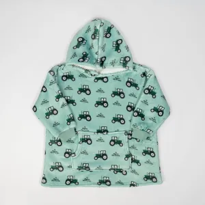 Kids Green Tractor Wearable Blanket