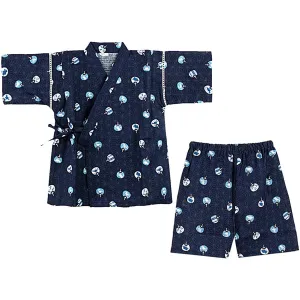 Kid's Jinbei 100cm-150cm Boys Uchiwa Navy Blue