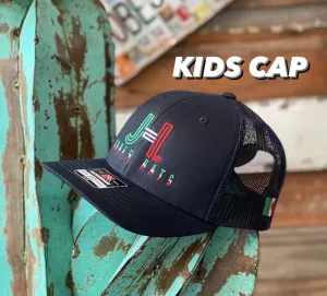 Kids Jobes Hats Trucker - All Black JH Tricolor Mexico