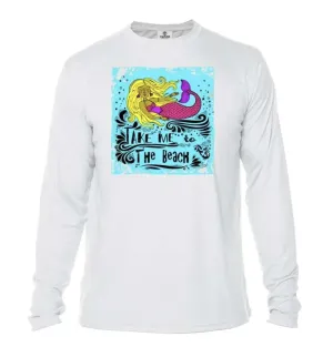 Kids Mermaid Beach Sun Shirt UPF50 - No Location or Custom Location