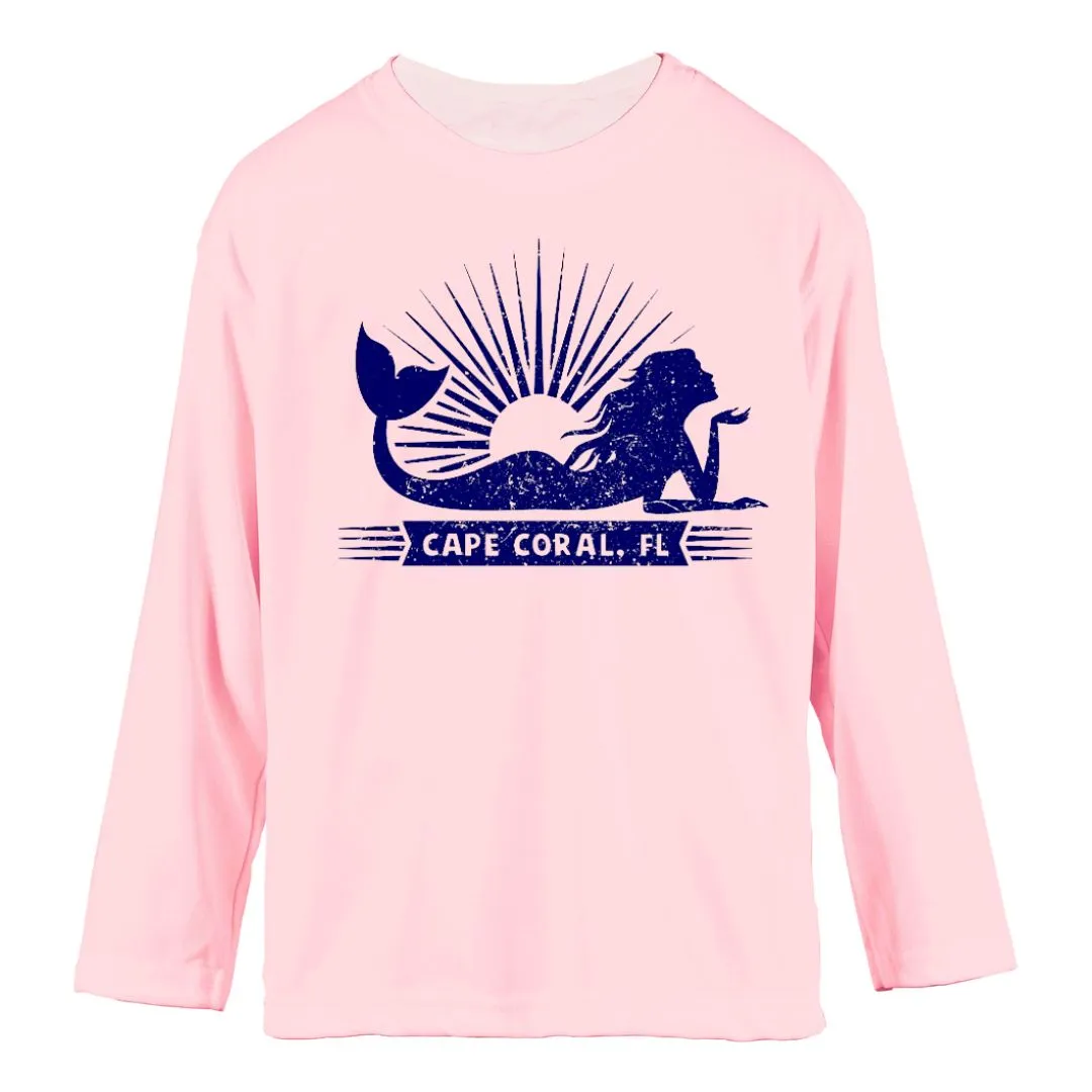 Kids Mermaid Sun Shirt - UPF50 Sun Protection Beach Shirt