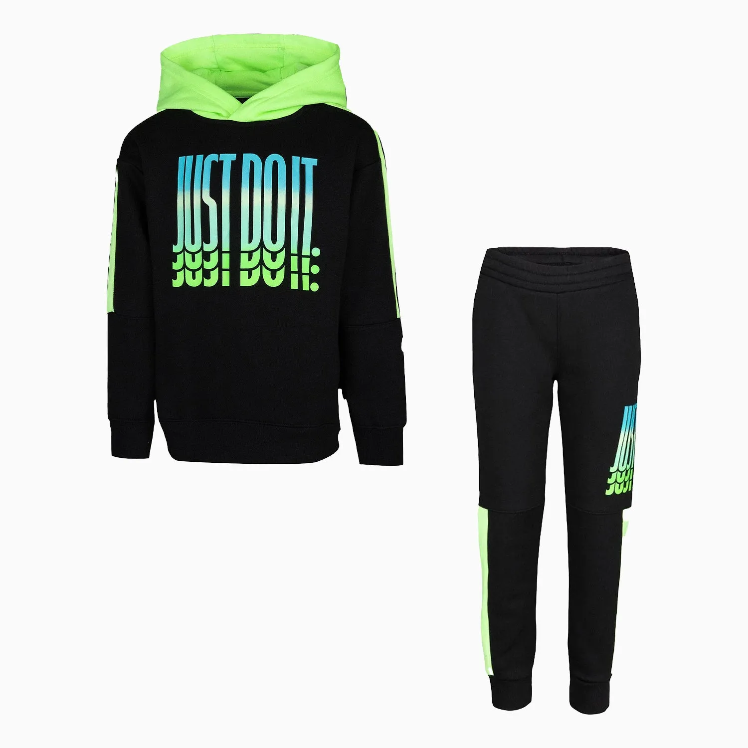 Kid's Middle Color Logo Jogging Suit