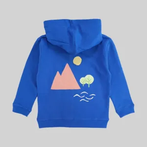 Kids' Organic Cotton Blue Hoodie