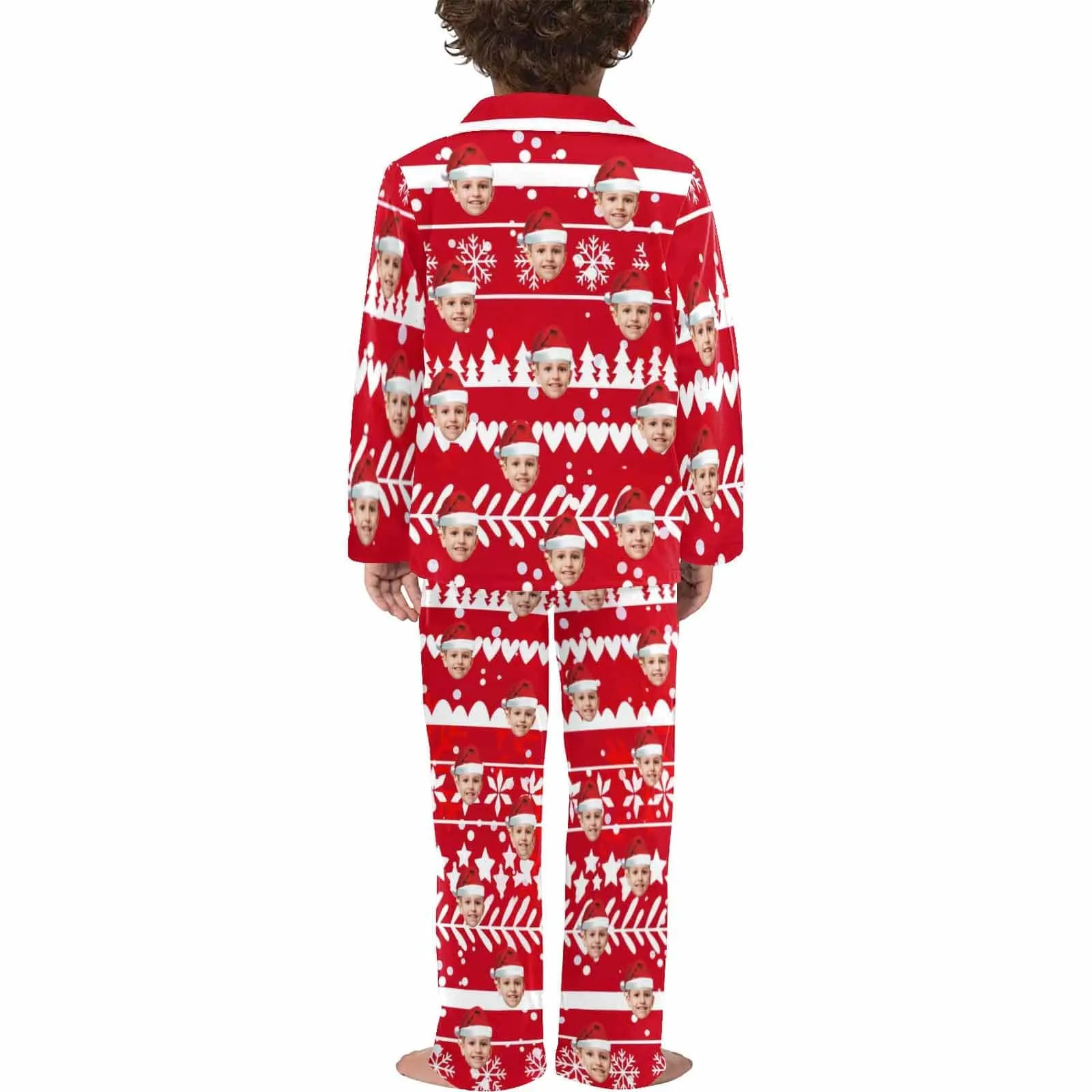 Kid's Pajamas Custom Sleepwear with Face Personalized Christmas Pajama Set For Boys&Girls 2-15Y