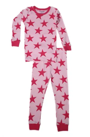 🎁Kids Pajamas - Large Pink Stars