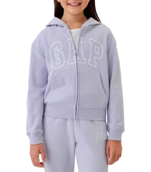 Kids Relaxed Logo Zip Hoodie Cosmic Sky Purple 15-3