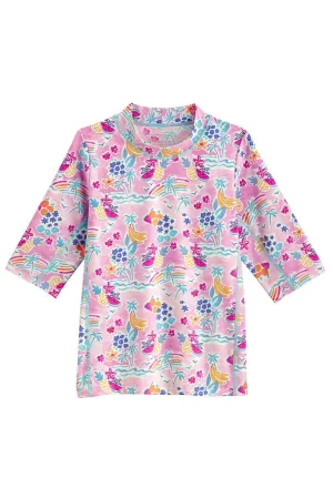 Kid's Sandshark Short Sleeve Surf Shirt  |  Tropical Orchid Sweet Vacay