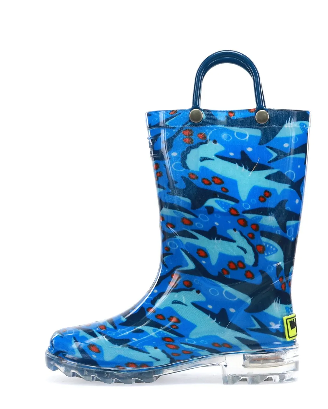 Kids Shark Chase Lighted Rain Boot - Blue