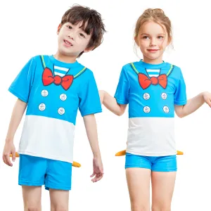 Kids Two-Piece Donald Duck 3D Feet Swimwear