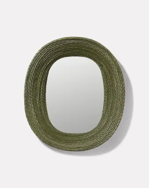 Killa Olive Green Wall Mirror Oval