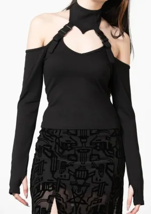 Killstar Oralia Cold Shoulder Top