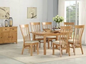 Kilmore Oak 4ft x 2.5ft Extension Dining Set & 4 Chairs by Annaghmore