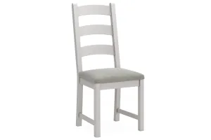 Kilronan - Grey And Oak Dining Chair With Beige Seat