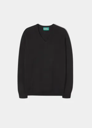 Kilsyth Lambswool Jumper in Black - Regular Fit