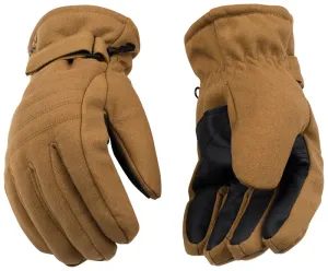 Kinco 1170-M Ski Gloves, M, Wing Thumb, Hook-and-Loop Cuff, Canvas, Brown :PR: QUANTITY: 1