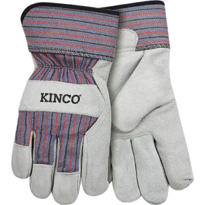 Kinco Suede Cowhide Palm With Safety Cuff Large Gray