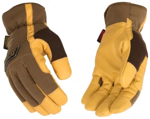 KincoPro 2014HK-L Driver Gloves, Men's, L, Easy-On, Shirred Elastic Wrist Cuff, TPR Back, Brown :PR: QUANTITY: 1