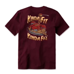 Kinda Fit Kinda Fat Strong Spaghetti Tee (Maroon)