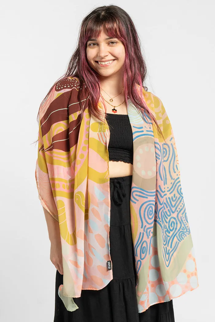 Kindling Rectangle Chiffon Scarf