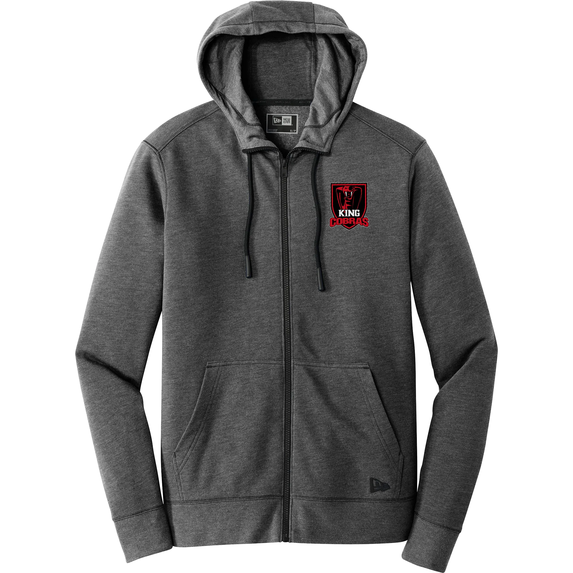 King Cobras New Era Tri-Blend Fleece Full-Zip Hoodie